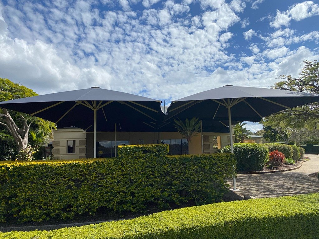 Heavy Duty Umbrella: Square - Acrylic Fabric Canopy